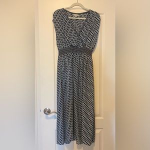 Large Max Studio blue summer maxi dress